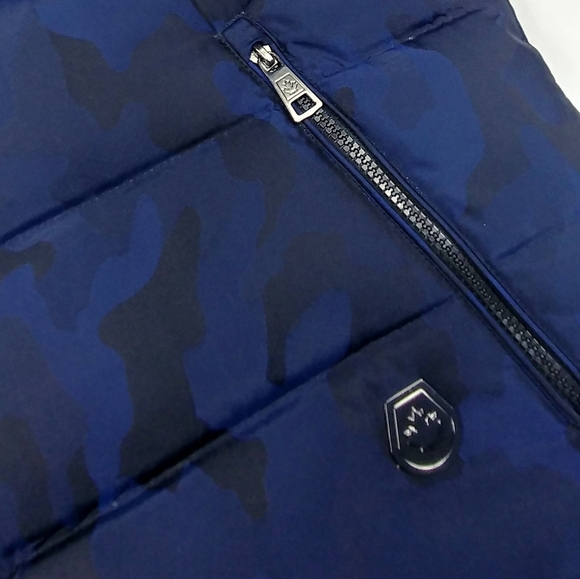 JARED LANG Aspen Blue Camo Down fill Puffer Vest - Picture 3 of 8